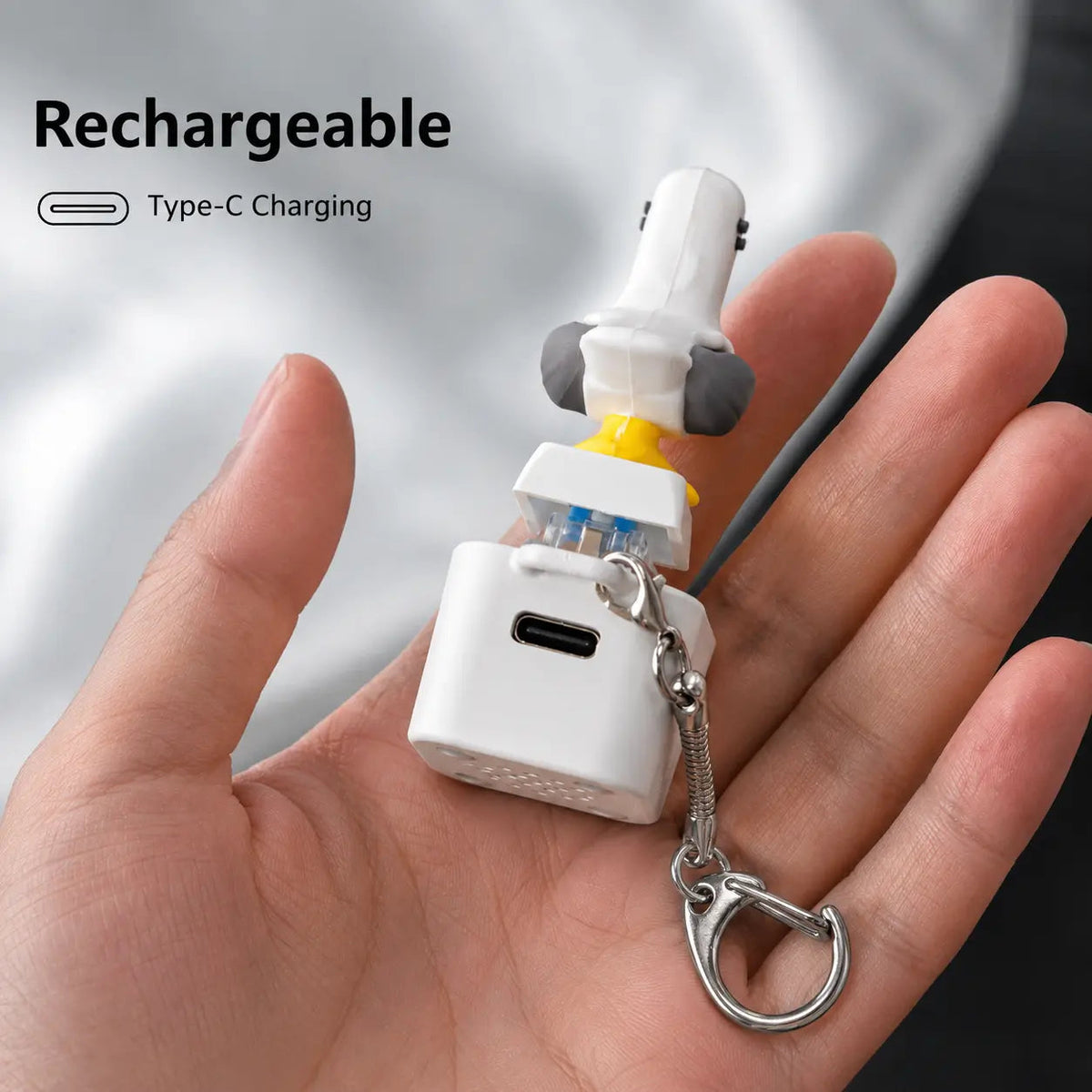 Seagull keychain with Type-C charging port