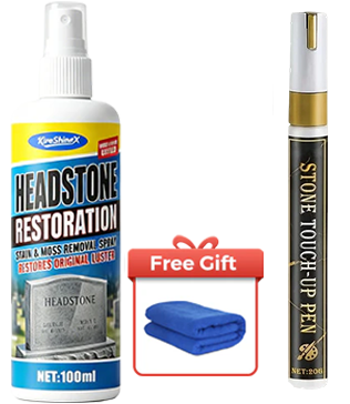 Headstone cleaning spray with marker pen bundle