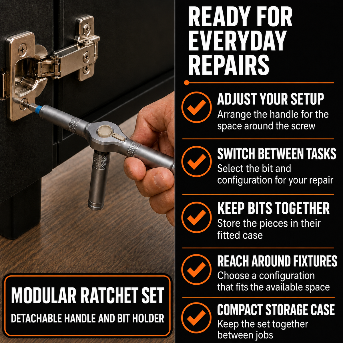 Modular Ratchet Screwdriver Set