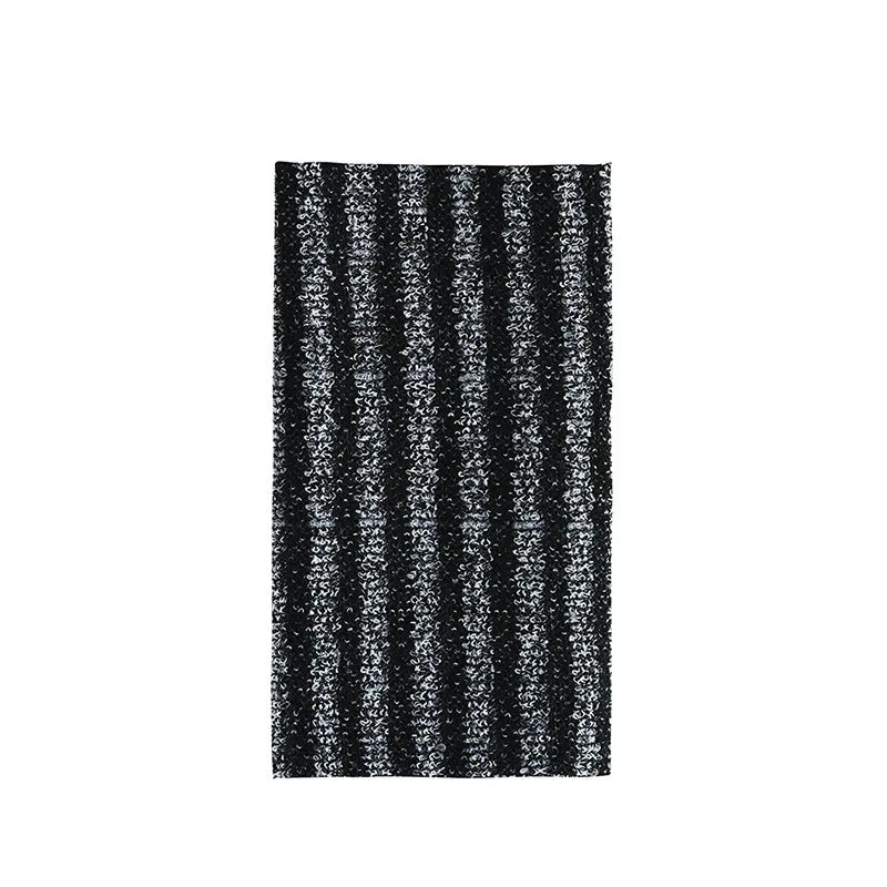 Black exfoliating back towel folded flat