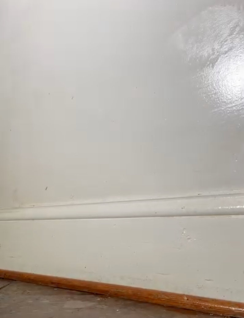 Wall after cleaning
