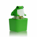 Green frog fidget keychain on white background
