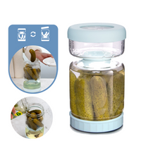 Glass Pickle and Olive Jar