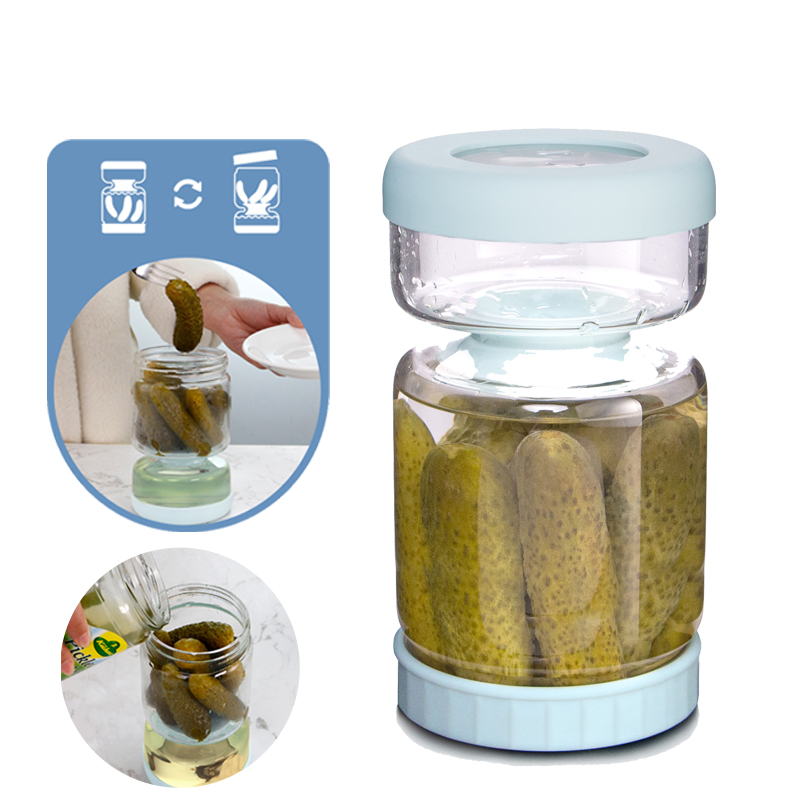Glass Pickle and Olive Jar