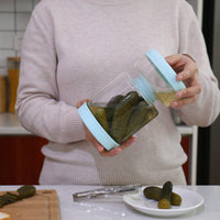 Glass Pickle and Olive Jar