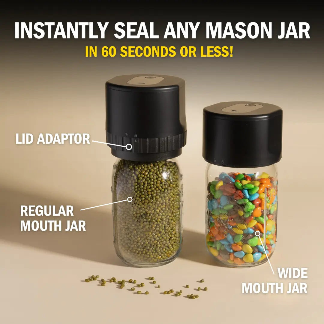 Cordless Mason Jar Vacuum Sealer on mason jar