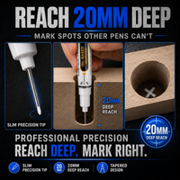 White-Ink Deep-Hole Markers — 10 Pieces