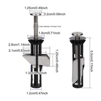 Top-Tightening Toilet Seat Fasteners — 2 Pieces