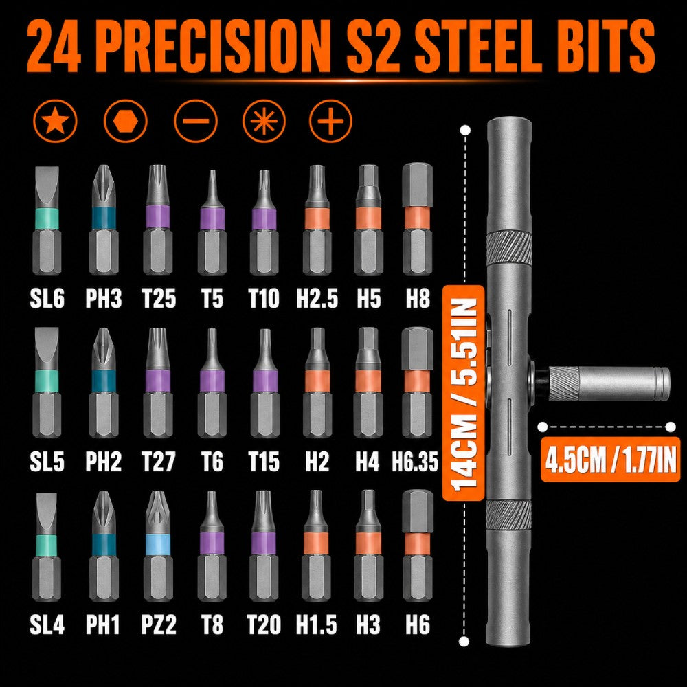 Modular Ratchet Screwdriver Set