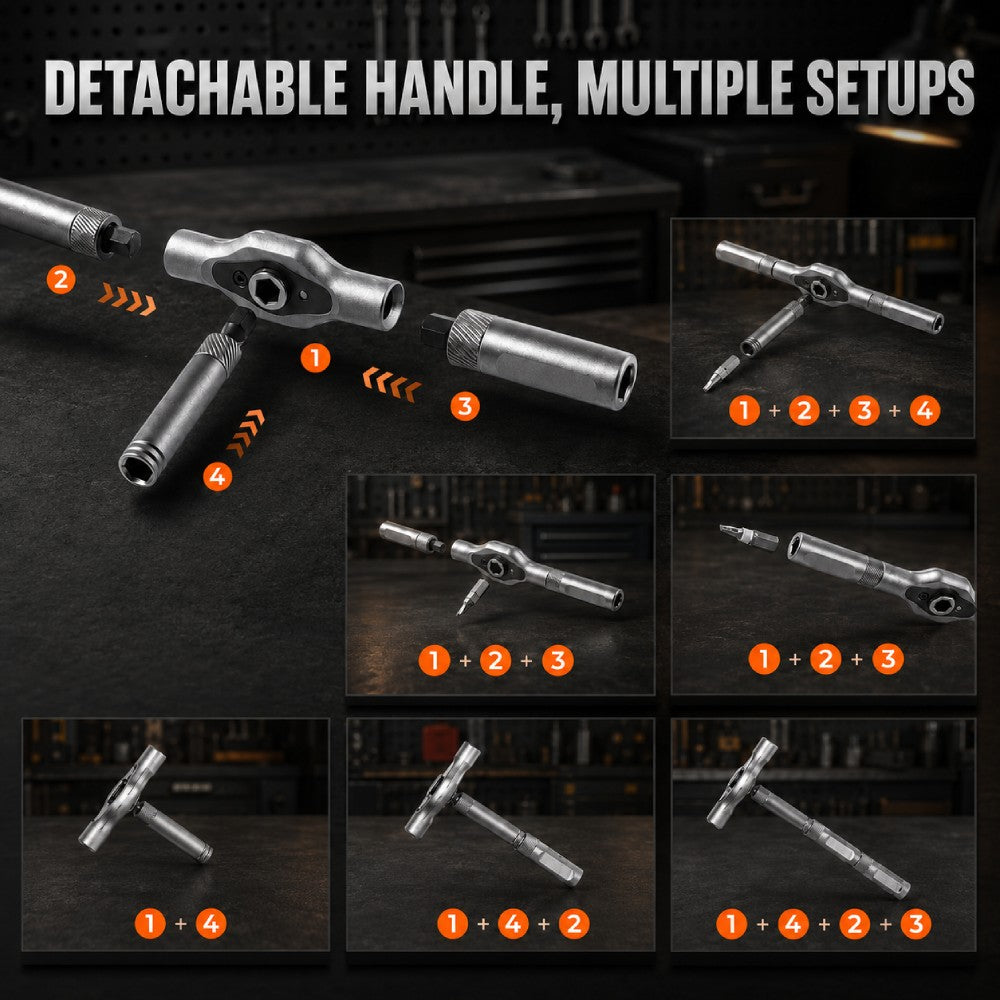 Modular Ratchet Screwdriver Set