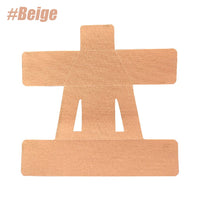 Beige pre-cut shoulder patch on a white background