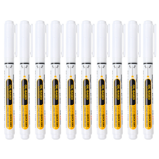 White-Ink Deep-Hole Markers — 10 Pieces